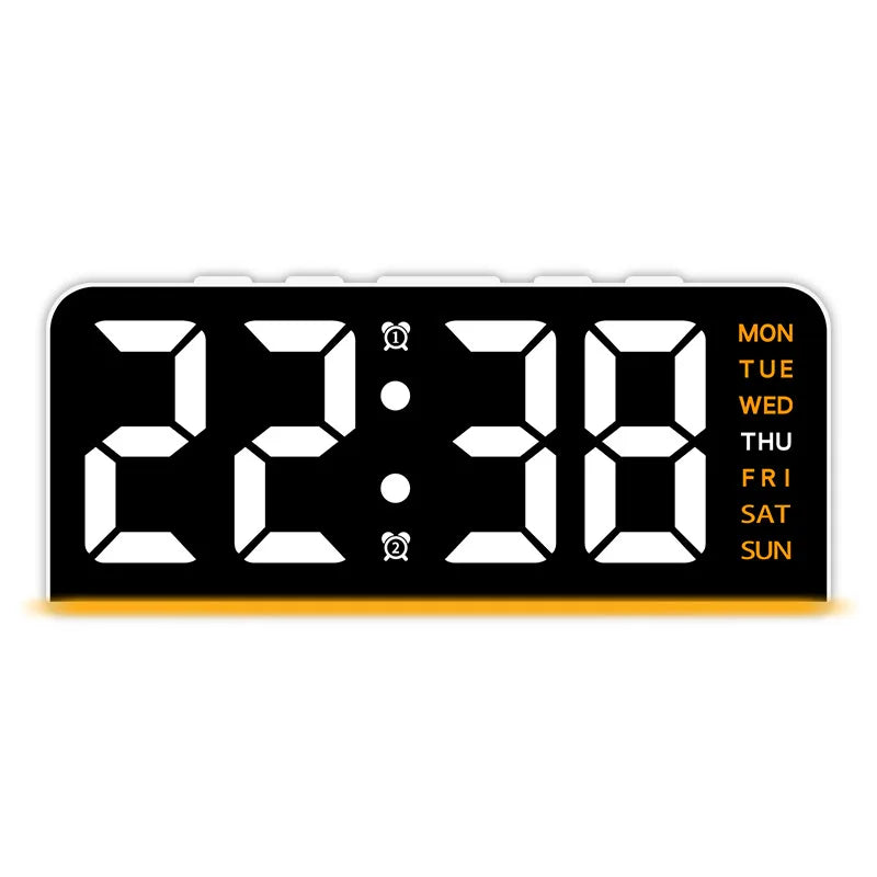Digital LED Alarm Clock Desktop Table Clock Night Light with Time Temperature Display Backlight Snooze Clock Modern Decor
