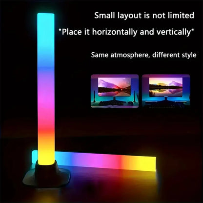 2pcs Smart RGB LED Light Bars, Music Sync Backlight with APP & Remote Control, Ambient Lamp for Gaming TV & Bedroom Decor