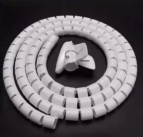 white Cable Wire Protector black office home Organizer Management Pipe Flexible Wire Wrap Line Coiled Tube Cord Sleeve Cover