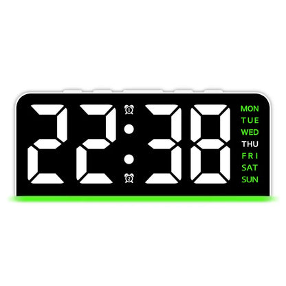 Digital LED Alarm Clock Desktop Table Clock Night Light with Time Temperature Display Backlight Snooze Clock Modern Decor