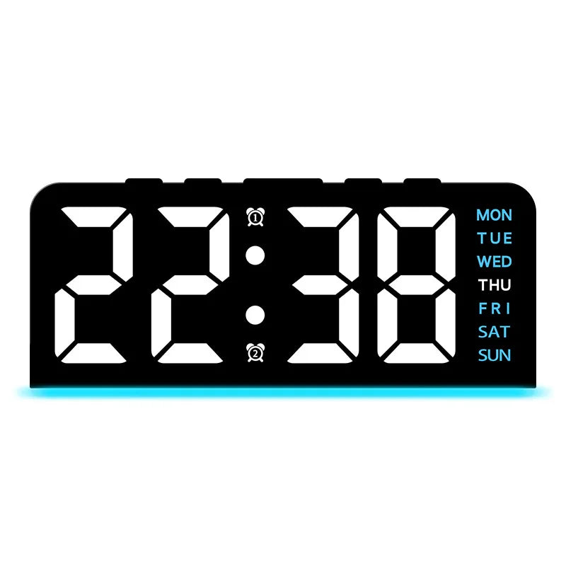 Digital LED Alarm Clock Desktop Table Clock Night Light with Time Temperature Display Backlight Snooze Clock Modern Decor